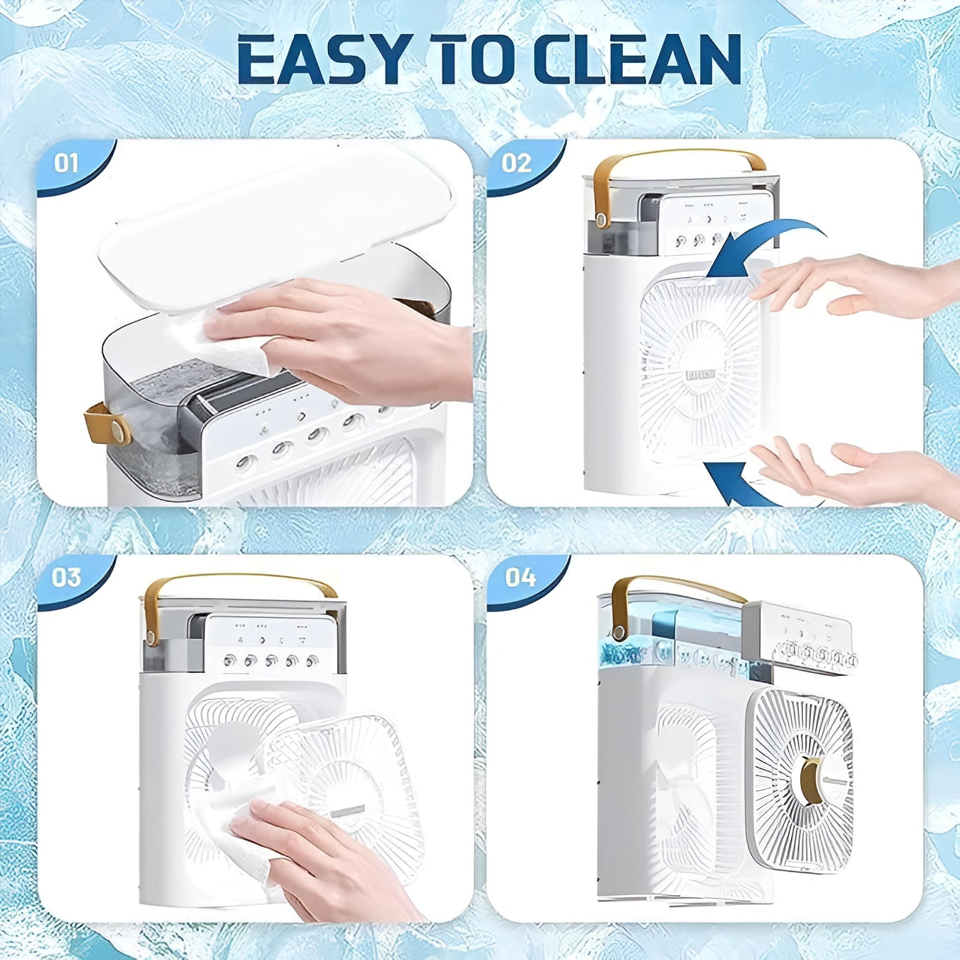 Portable USB Air Cooler Fan | Mini Electric Air Cooler with Water Tank & Mist Spray