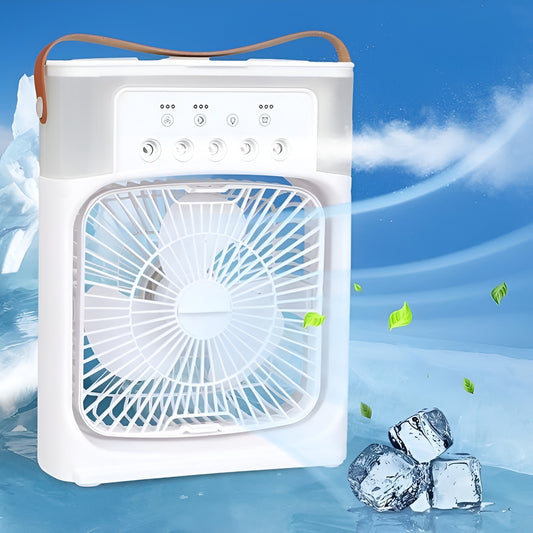 Portable USB Air Cooler Fan | Mini Electric Air Cooler with Water Tank & Mist Spray