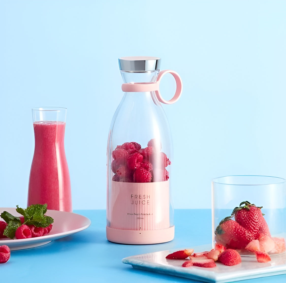 Travel Portable Mini Juice Blender | USB Rechargeable Personal Juicer Mixer