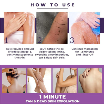 Instant Tan & Dead Skin Removal Exfoliating Gel 100 gm (Pack of 2)