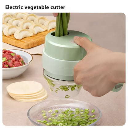 USB Rechargeable Multi-Function Food Processor | Portable Kitchen Veg Cutter Machine
