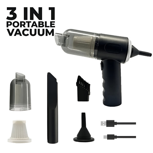 3 in 1 Mini Vacuum Cleaner | Portable Handheld Car Vacuum Cleaner