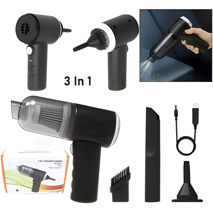 3 in 1 Mini Vacuum Cleaner | Portable Handheld Car Vacuum Cleaner